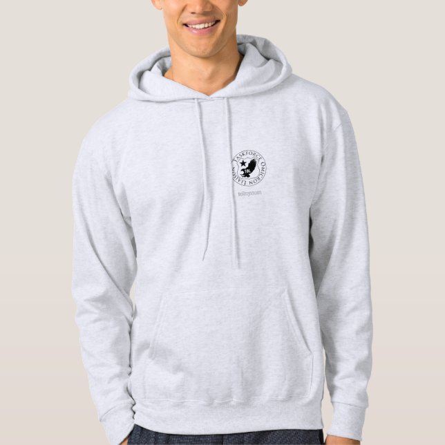 ToL Schild (2) auf Asche Hoodie (Vorderseite)