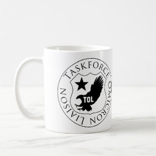 TOL Schild (2), schwarz auf weißer Tasse