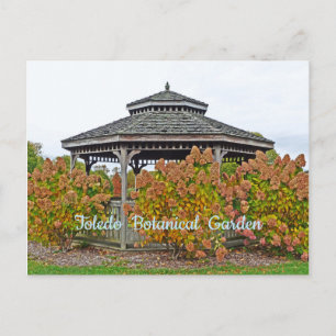 TOLEDO BOTANICAL GARDEN GAZEBO MIT HYDRANGEEN POSTKARTE