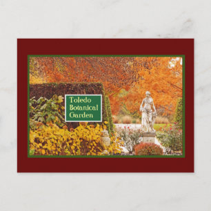 TOLEDO BOTANISCHE GARTEN ABLAZEN IM HERBST POSTKARTE