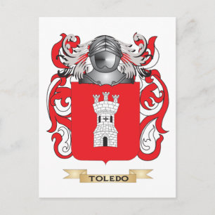 Toledo-Familienwappen (Wappen) Postkarte