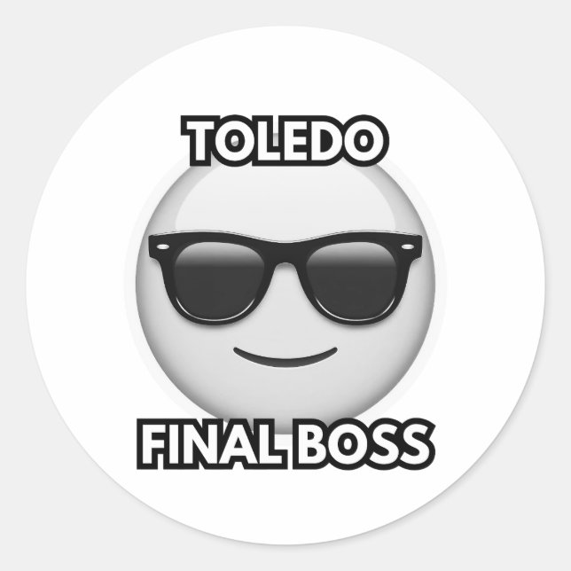 Toledo Final Boss Cool Emoji Sticker  (Vorderseite)