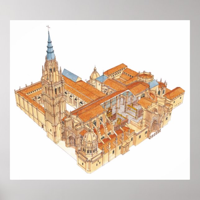 Toledo Kathedrale. Spanien Poster (Vorne)