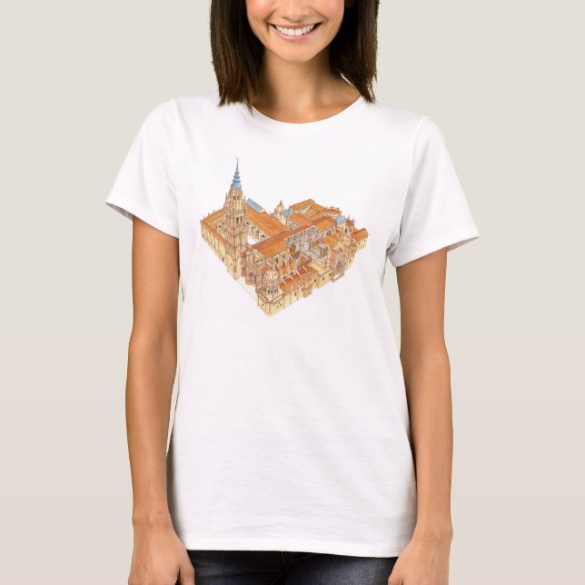 Toledo-Kathedrale. Spanien T-Shirt (Vorderseite)