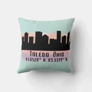 Toledo OH City Skyline Kissen