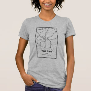 Toledo, Ohio City Map  Minimalistische Kunst T-Shirt