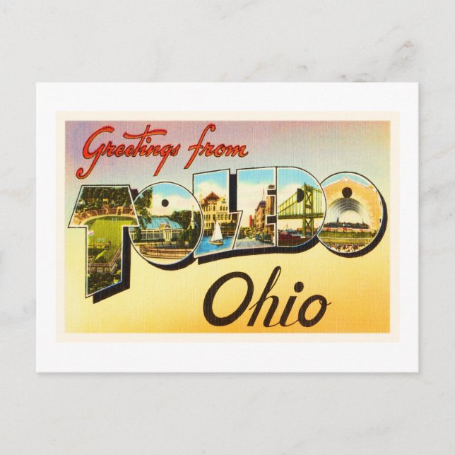 Toledo Ohio OH Old Vintage Reise Souvenir Postkarte (Vorderseite)