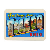 Toledo Ohio OH Vintager Großbuchstabe Postkarte