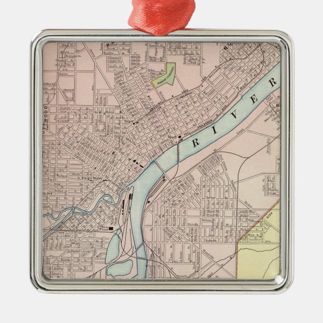 Toledo, Ohio Ornament Aus Metall (Vorne)
