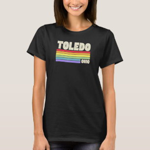 Toledo Ohio Pride Rainbow Flag Gay Pride Merch Que T-Shirt