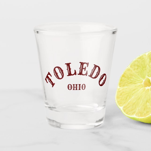 Toledo, Ohio Schnapsglas (Vorderseite)