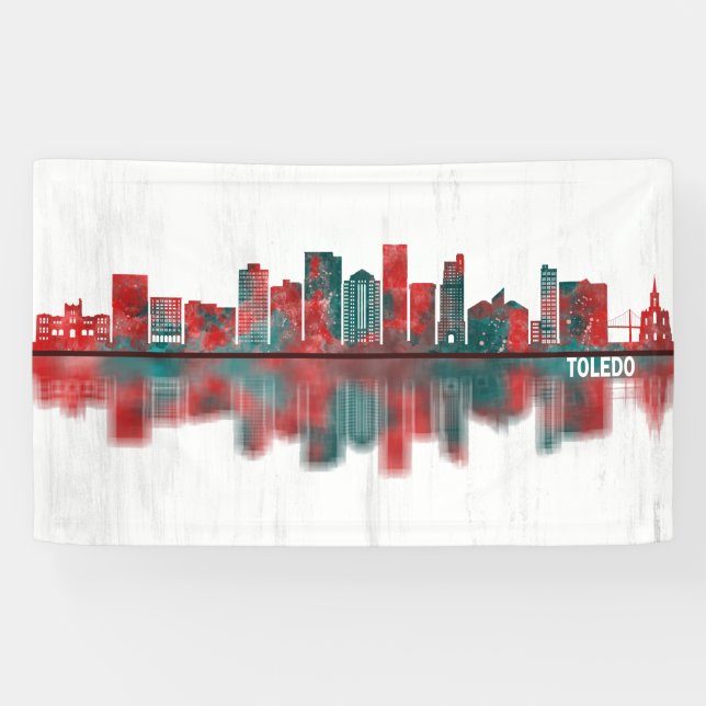 Toledo Ohio Skyline Banner (Horizontal)