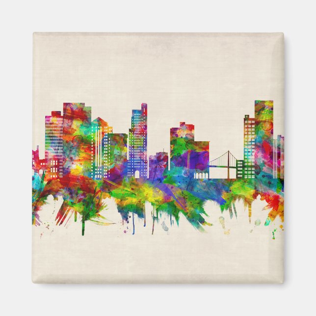 Toledo Ohio Skyline Magnet (Vorne)