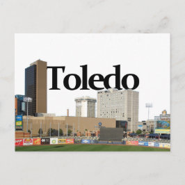 Toledo Ohio Skyline mit Toledo im Himmel Postkarte