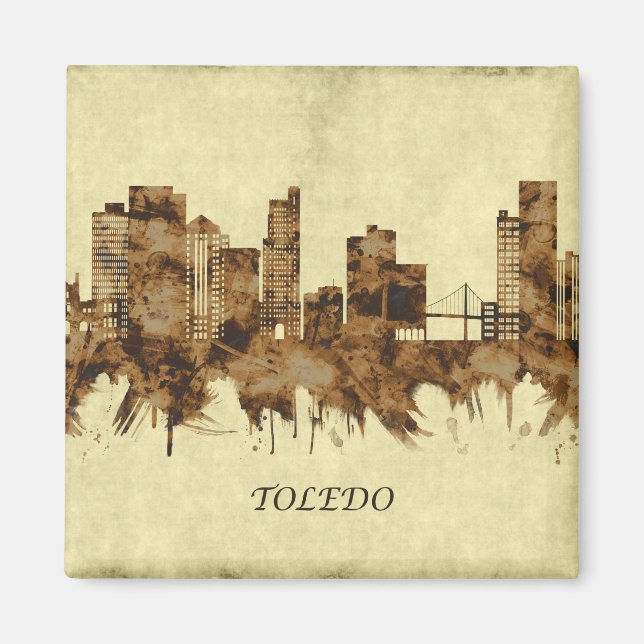 Toledo Ohio-Stadtansicht Magnet (Vorne)