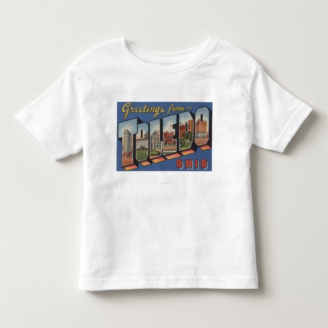 Toledo, OhioLarge Buchstabe ScenesToledo, OH- Kleinkind T-shirt (Vorderseite)