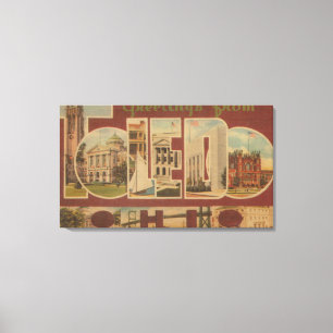 Toledo, OhioLarge Buchstabe ScenesToledo, OH- Leinwanddruck