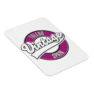 Toledo spain Retro-Logo Magnet