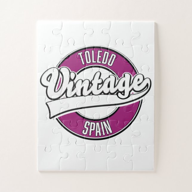 Toledo spain Retro-Logo Puzzle (Vertikal)