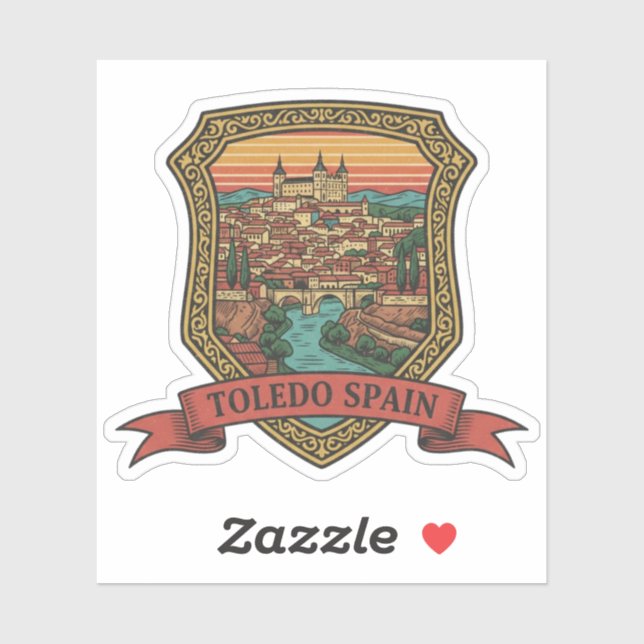 Toledo Spanien Alcazar Reise Aufkleber (Blatt)