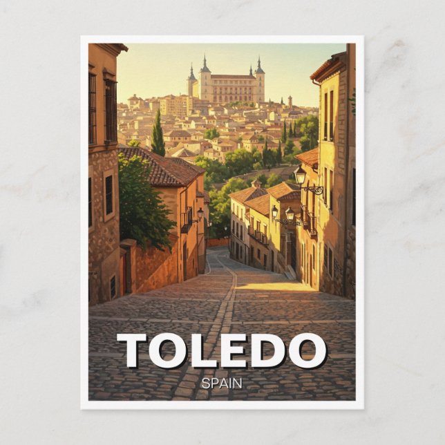 Toledo Spanien Alcazar Reisen Postkarte (Vorderseite)