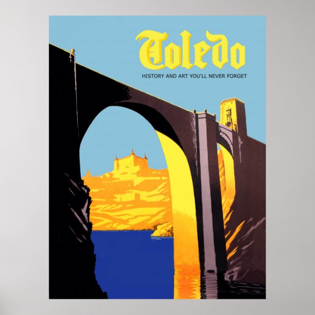 Toledo, Spanien. Brücke über das Mittelmeer Poster (Vorne)