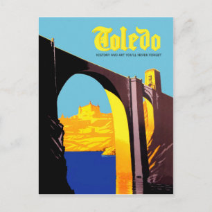 Toledo, Spanien. Brücke über das Mittelmeer Postkarte