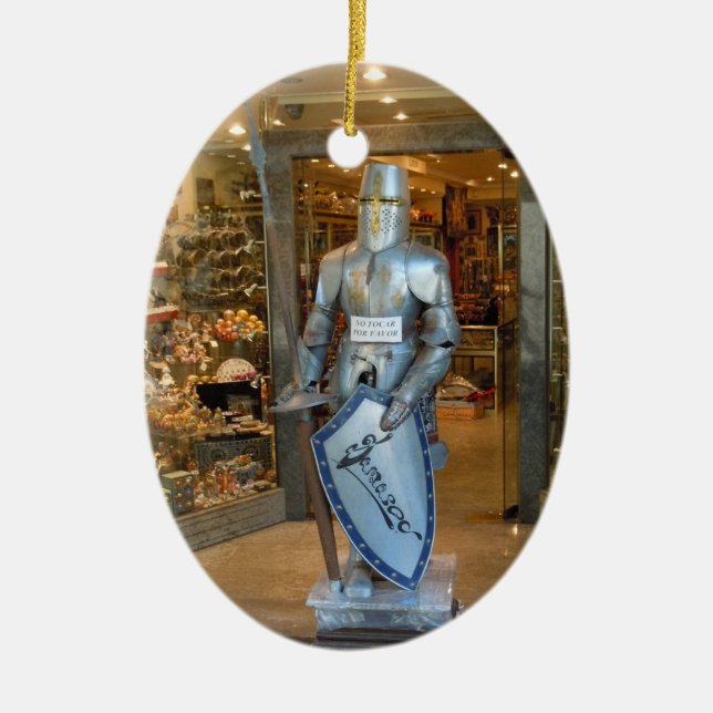 Toledo, Spanien - Weihnachtsbaum-Verzierung Keramikornament (Vorne)