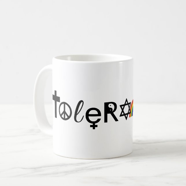 TOLERANZ FÜR ALLE KAFFEETASSE (Vorderseite Links)