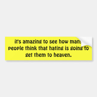 Toleranz gegen Hass Autoaufkleber