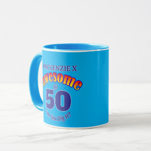 TOLL 50 BLAU Geburtstag Tasse