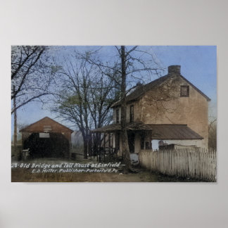 Toll House Covered Bridge Linfield PA Poster