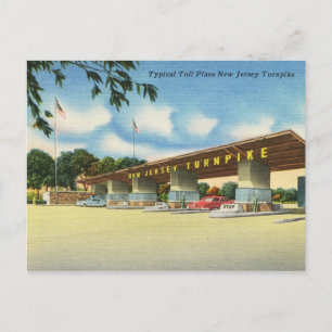 Toll Plaza, New Jersey Turnpike Vintag Postkarte
