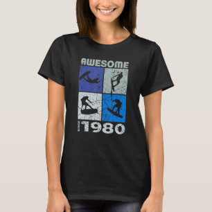 Toll seit 1980. Wakeboard-Lifestyle Vintage-Look T-Shirt