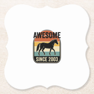 Toll seit 2003 Vintage-Pferd Geburtstags-Design Untersetzer