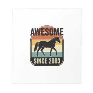 Toll seit 2003 Vintage-Pferd Geburtstagsdesign Notizblock