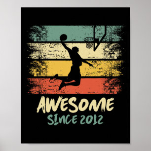 Toll seit 2012 Geburtstag Basketball Spieler Toll Poster