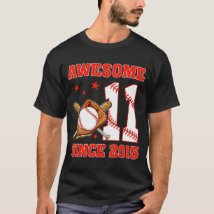 Toll seit 2015 11-jährigen Jungen Geburtstag Baseb T-Shirt