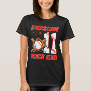 Toll seit 2015 11-jähriger Jungen Geburtstag Baseb T-Shirt