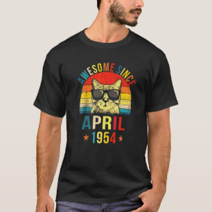 Toll seit April 1954 68. Geburtstag Katze T-Shirt