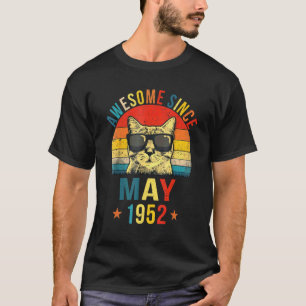 Toll seit Mai 1952 70. Geburtstag Katze T-Shirt