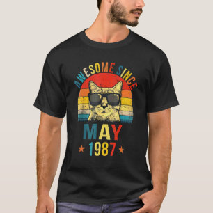 Toll seit Mai 1987 35. Geburtstag Katze T-Shirt