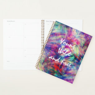 Toll, trendiger tribaler Tie-Dye, jung, wild und f Planer
