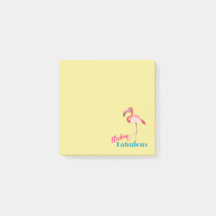 Toll typografisch Schwärmen mit rosa Flamingo Post-it Klebezettel
