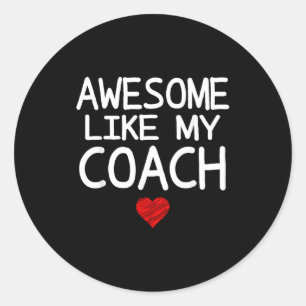 Toll wie mein Coach Herz-Grafik für Valentinstag  Runder Aufkleber