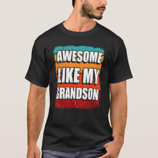 Toll wie mein Enkel Retro Vintage Großelternteil T-Shirt