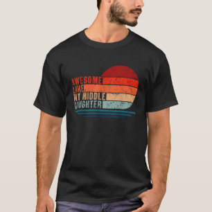 Toll wie mein mittleres Tochter-Tee Vintage-Vater T-Shirt