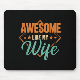 Toll wie meine Frau lustig vintage Vatertag  Mousepad