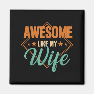 Toll wie meine Frau lustiger Vintage-Vatertag  Magnet