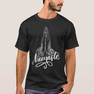 Tollartige Yoga-Meditations-Kunst betende Hände Ma T-Shirt